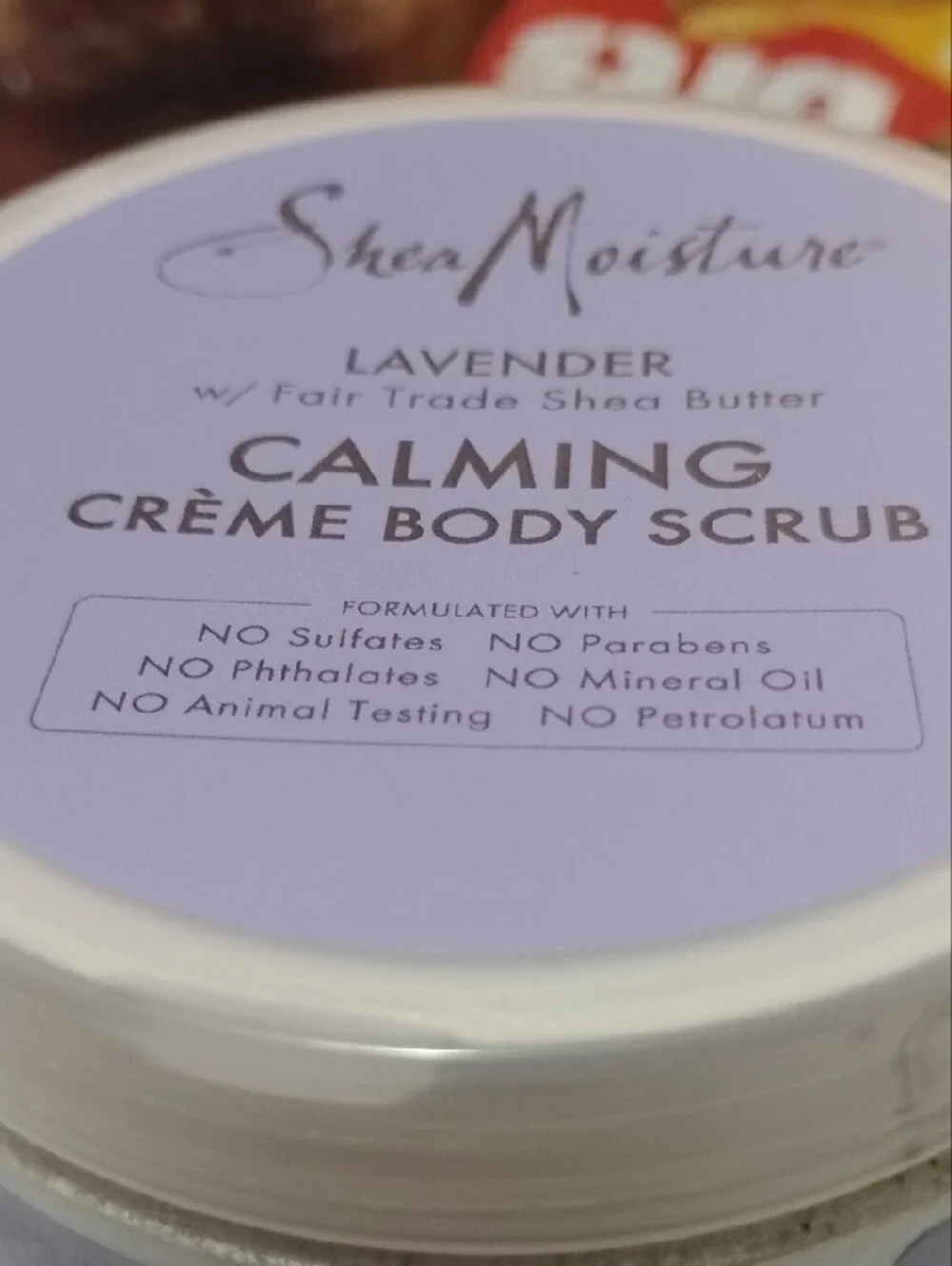 Shea Moisture Lavender Calming Crème Body Scrub - Light Purple & White